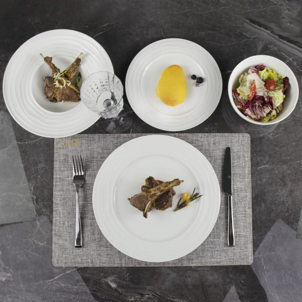 Оптовая продажа печатной керамической посуды тарелки для салата для ресторана