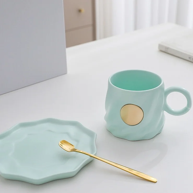 Кружки Beeg, оптовая продажа, объемная доломитовая кружка в стиле фанк, уникальный тренд, милая корейская цветочная девчачья кружка для кофе, керамические кружки с вишней