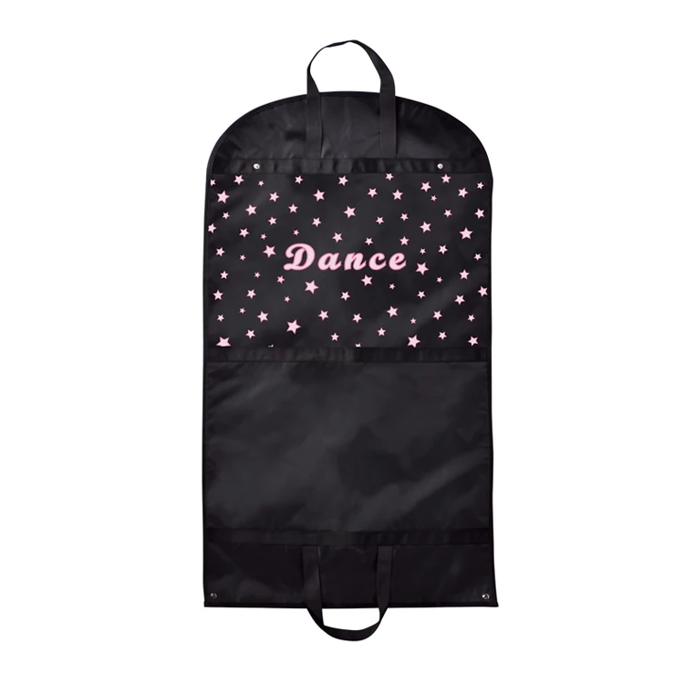 Производитель персонализированный органический хлопок бамбуковый нетканый водонепроницаемый женский танцевальный костюм подвесная сумка для одежды с карманами на молнии