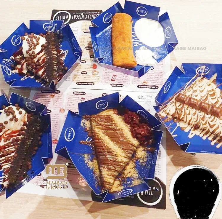 Напечатанная на заказ экологически чистая одноразовая жареная курица с картофельными чипсами, картофель фри, бургер, коробка для еды на вынос, бумажный поднос для начо с крышкой