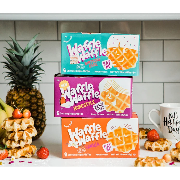 Пользовательский дисплей, подарочная конфета, картонная упаковка, вращающаяся упаковка для закусок, бумажная вафельная коробка