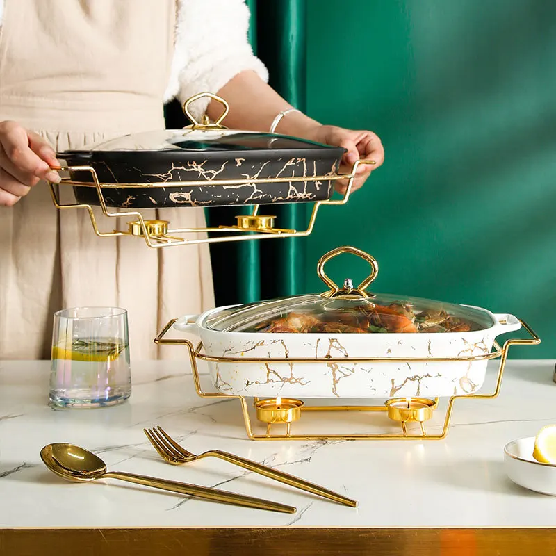 Large Gold-Colored Ceramic Amphora Alcohol Cooker Sustainable European Design Style for Hotel Buffet Restaurant Home Use Parties