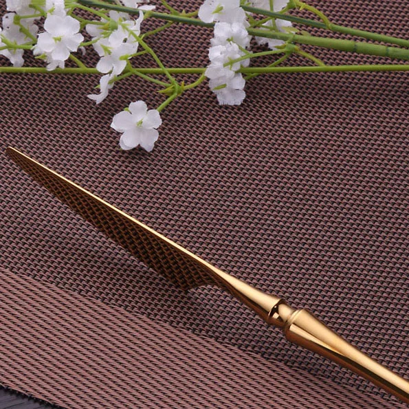 304 Stainless Steel Royal Gold Plated Cutlery Flatware Steak Cutlery Spoon Set 4 in 1 Cutlery Set