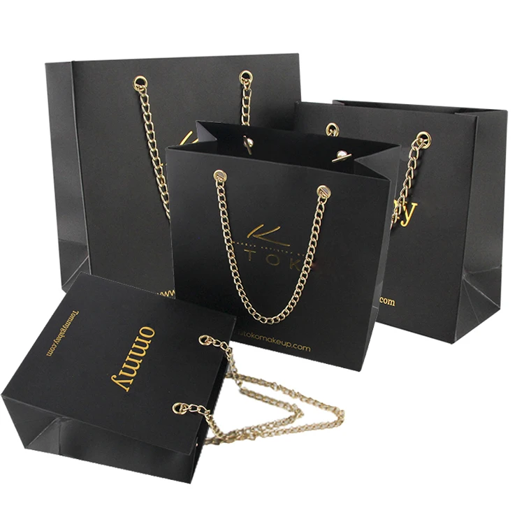 Логотип нестандартного размера, роскошный подарочный бумажный пакет для покупок, упаковка, новый дизайн, шелковый бутик, бумажный пакет, черный