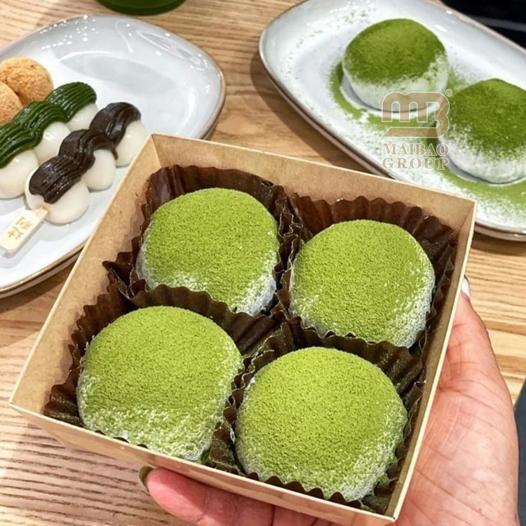 Оптовая продажа напечатанной на заказ коробки для пончиков, упаковка для десертов, коробка для пончиков, коробка для пончиков Mochi, коробки для пончиков