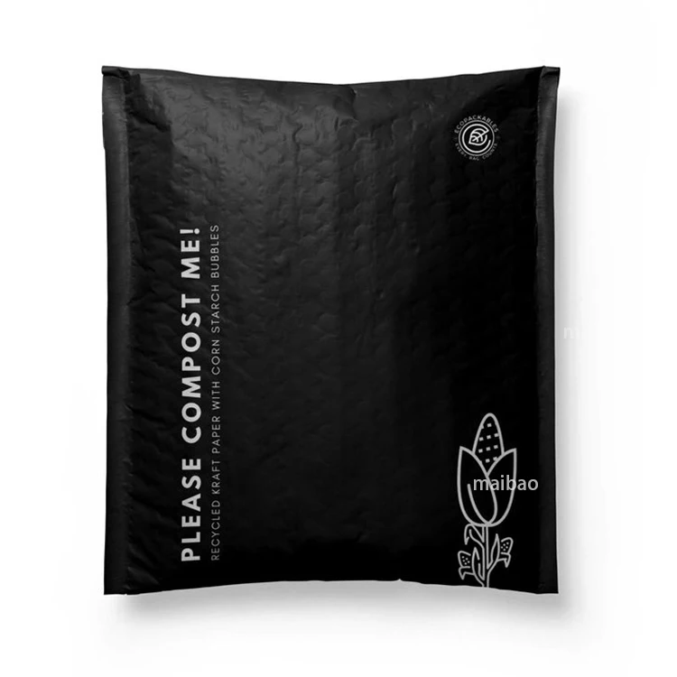 Экологичный биоразлагаемый гофрированный воздушный полиэтилен, доставка, сотовая бумага, почтовая упаковка, крафт-мягкий конверт, пузырчатая сумка-подушка