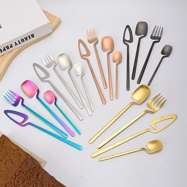 Элегантный набор столовых приборов вилка, ложка, нож, подарочная коробка для бистро, кондитерских и хлебобулочных изделий, посуда