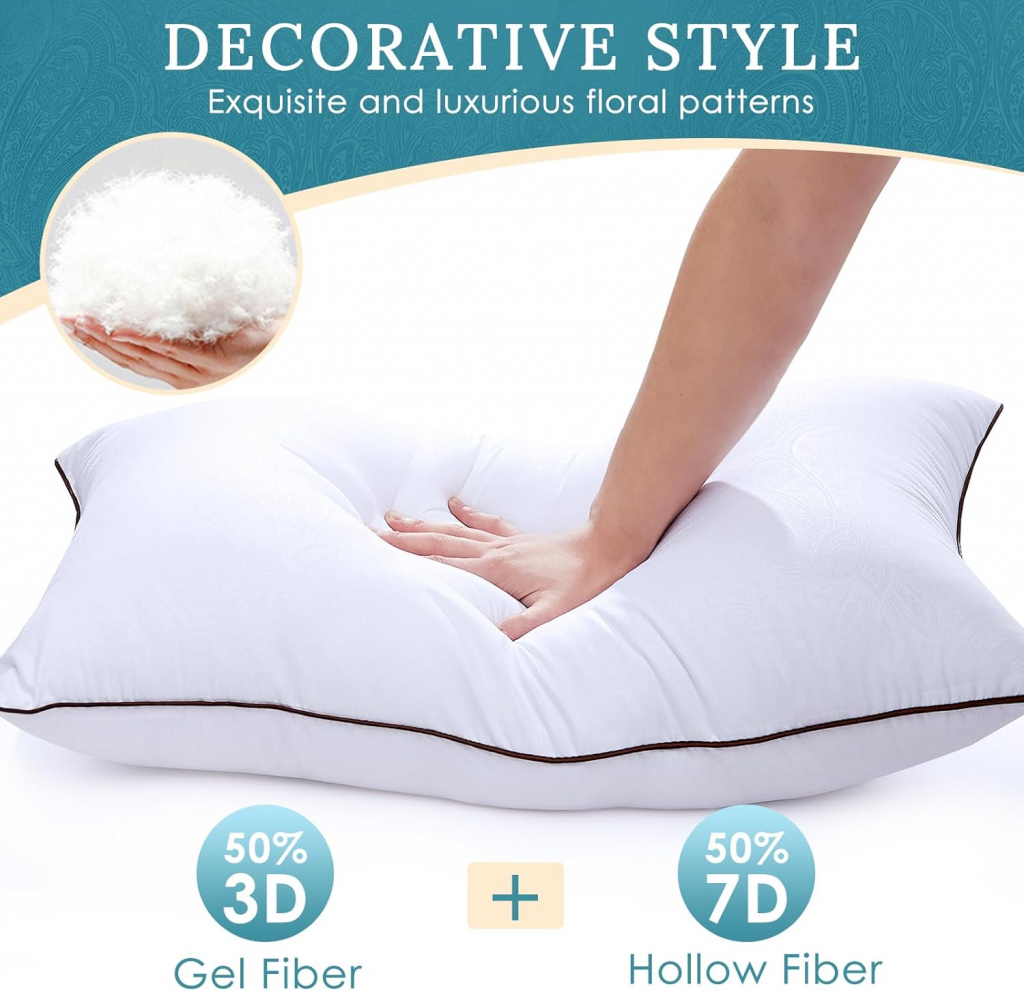 Σετ μαξιλαριών κρεβατιού πολυτελείας ξενοδοχείου OEKO φιλικό προς το δέρμα, αναπνεύσιμο εναλλακτικό σετ μοντέρνου μεγέθους μικροϊνών με συμπαγές σχέδιο