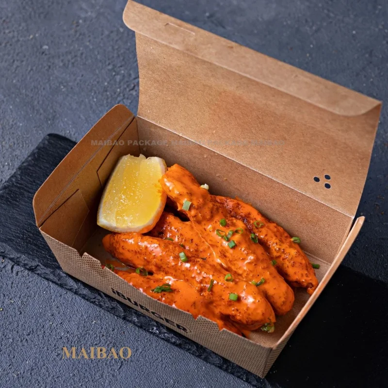 Изготовленная на заказ детская вечеринка Happy Meal Treat Box Упаковка для фаст-фуда Коробка для гамбургеров на вынос Упаковочная коробка с крылышками жареной курицы и картофеля фри