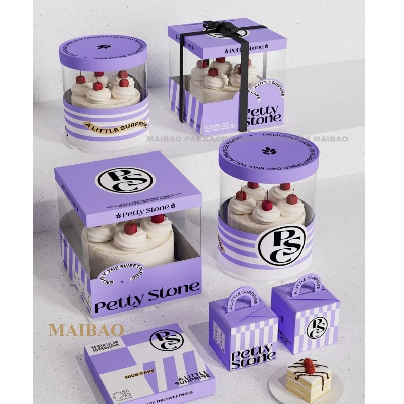 Оптовая продажа, розовый картон, свадьба, День святого Валентина, круглый квадрат, десертная упаковка для еды, индивидуальный логотип, 12x12x14, коробка для торта