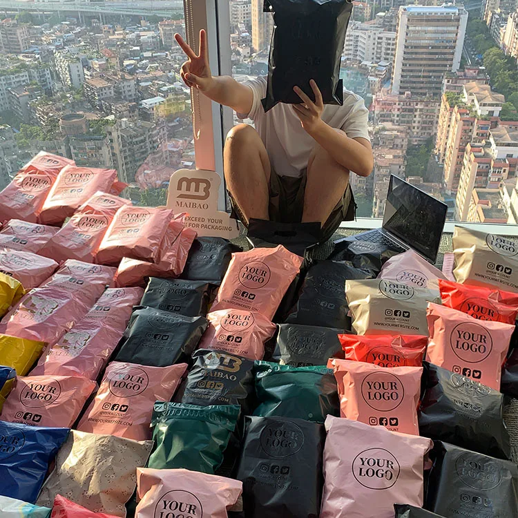 Экологичный устойчивый биоразлагаемый пластик, доставка, почтовая доставка, полиэтиленовый почтовый пакет, курьерские листовки, полиэтиленовый пакет