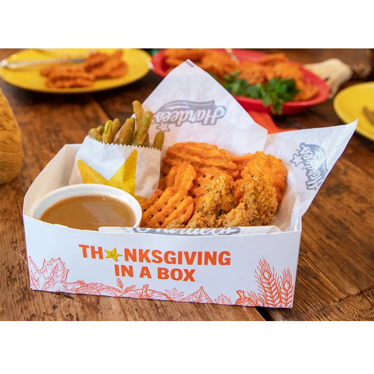 Печатные эко-рестораны, фаст-фуд, упаковочные контейнеры, бумажные коробки для закусок с картофелем фри, гамбургерами и орехами с логотипом