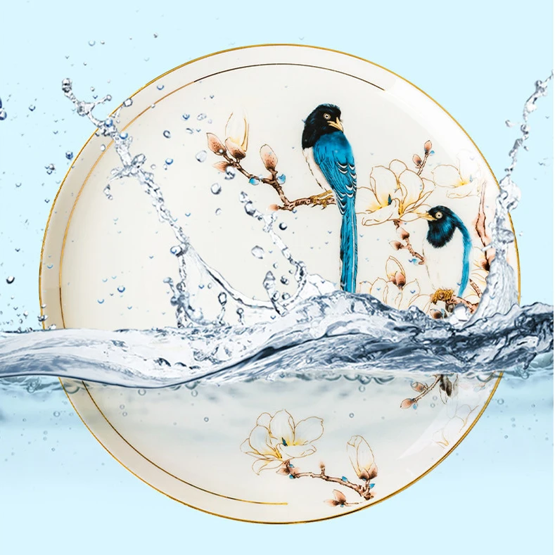 70pcs Nordic Fine Bone China Tableware Porcelain Ceramics Platesn Dinner Luxury Tableware Set