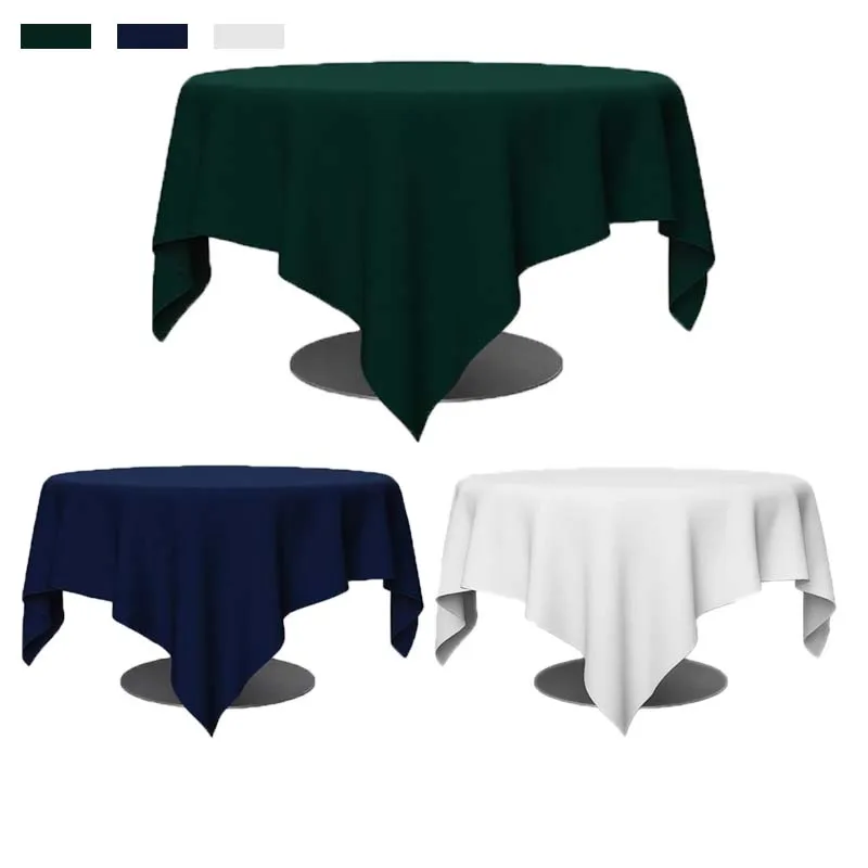 Оптовая продажа, банкет, белая скатерть на заказ, ресторанная скатерть, устойчивая к пятнам, устойчивая к морщинам, круглая скатерть