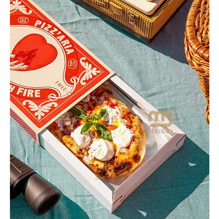 25 см корейская коробка для пиццы, выдвижной ящик с принтом, прямоугольная коробка для пиццы, картонная коробка для тако, суши, ящик для еды