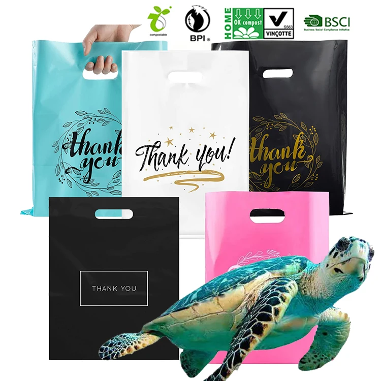 Напечатанный на заказ экологически чистый биоразлагаемый компостируемый пластиковый пакет для шин D2W EPI Pla, большие сумки для шин