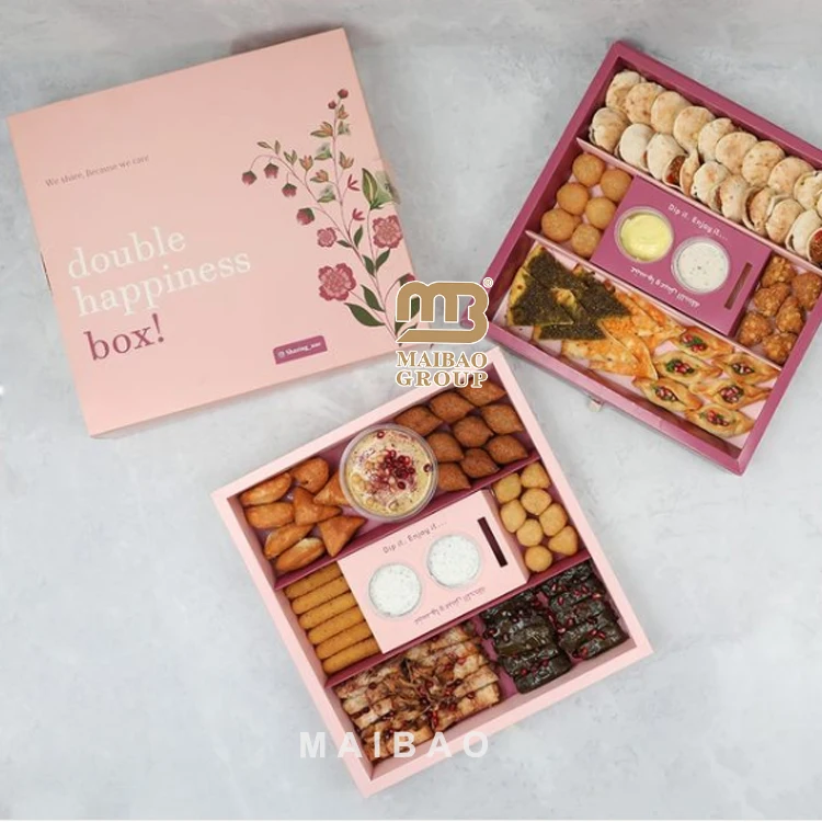 Пикник вечерние шоколадное печенье крафт-бумага коробки для десертов упаковка для кейтеринга мини-круассан тарелка коробка сладкая коробка для выпаса