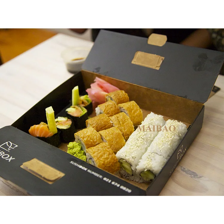 Одноразовый набор для суши с индивидуальным логотипом, новый дизайн, упаковка для еды на вынос, стойка для суши, коробка для быстрого питания, контейнер для фаст-фуда
