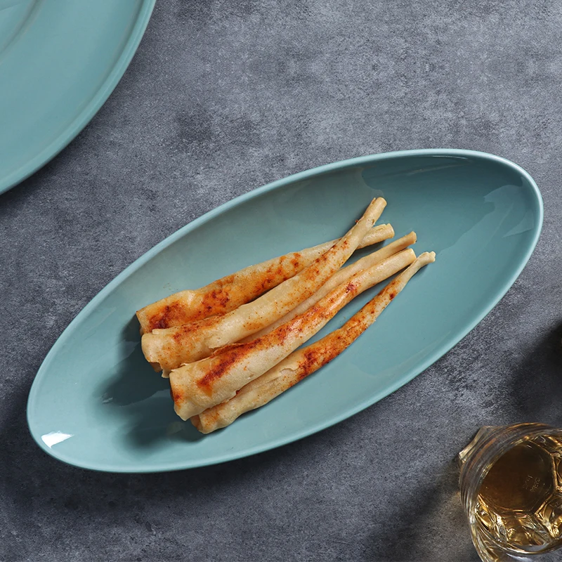 Керамические тарелки столовой посуды круглые индивидуальные тарелки ресторана керамические зеленые обеденные тарелки