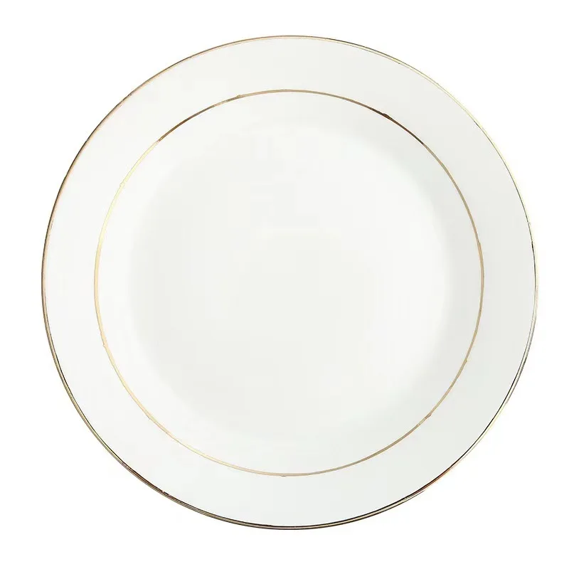 Modern White Porcelain Dinner Plates Microwave-Safe Square Ceramic Dish for Steak Fruits Wedding Cakes-for Household Party Use