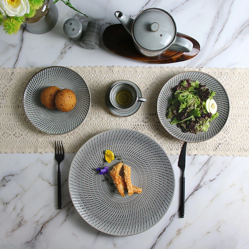 Керамический деревенский чайный набор, набор чайников, винтажные кофейные кружки, чашки, оптовая продажа, керамический чайный сервиз из костяного фарфора