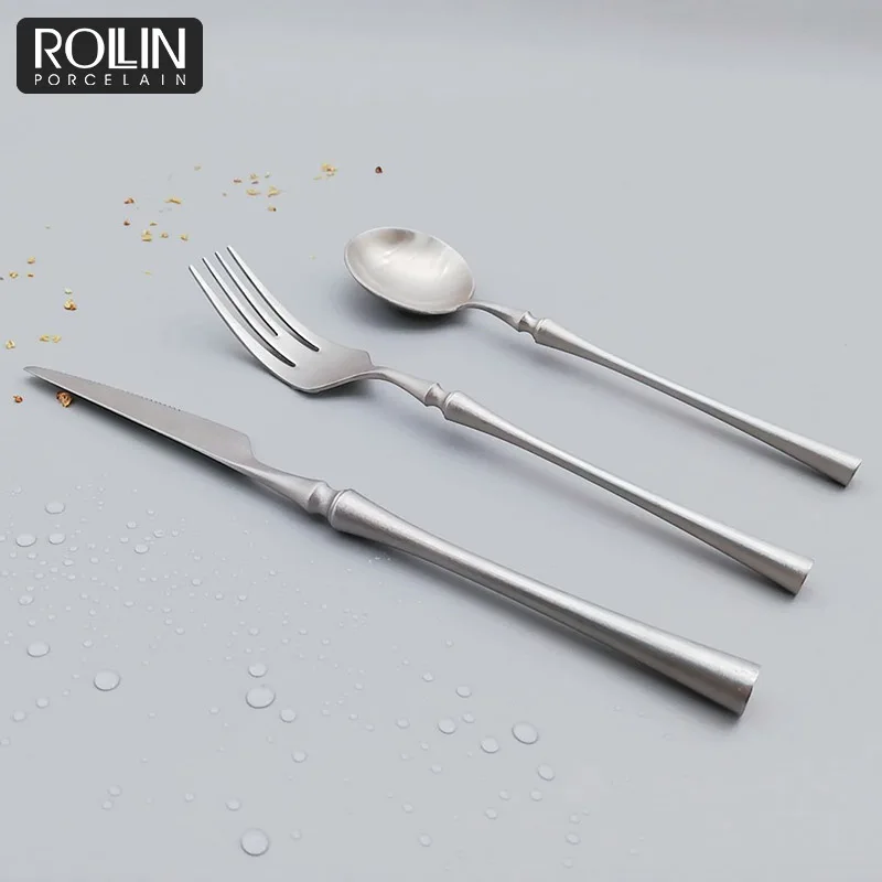 Новый высококачественный набор столовых приборов для ресторанов, столовые приборы, набор столовых приборов из нержавеющей стали