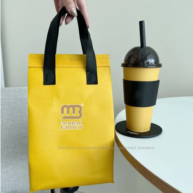 Перевозчик для покупок Термальный логотип с напечатанным на дне заводским дешевым упаковочным пакетом по низкой цене Нетканая сумка-тоут для упаковки Сумка-холодильник