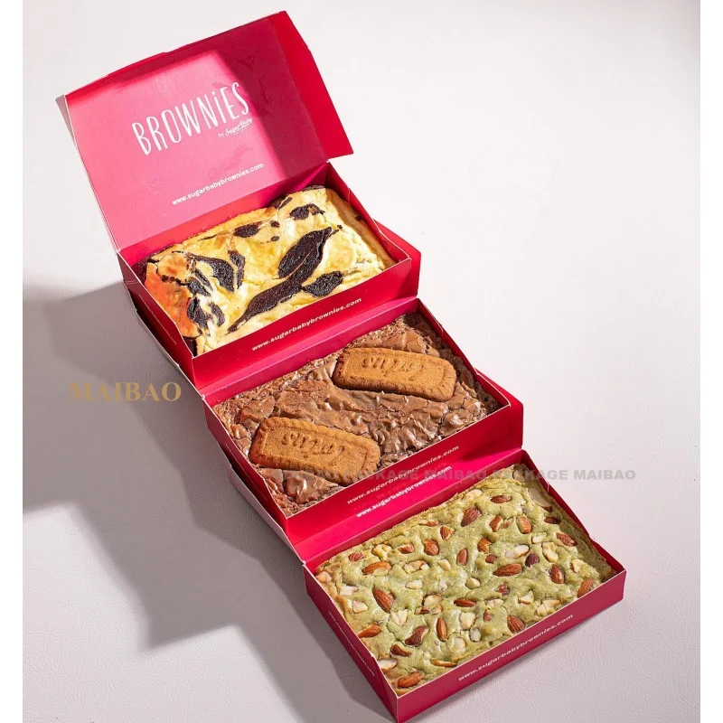 Изготовленная на заказ упаковка для печенья для вечеринки, сладкая коробка, оптовая продажа, экологически чистая коробка для блюд с разделителем, коробка для упаковки конфет, печенья, хлебобулочных изделий