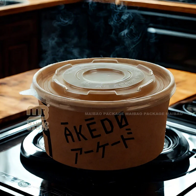 Машина для приготовления рамэна, использование индивидуальной печати, индукционная нагреваемая бумажная миска для контейнера для супа рамэн, домашний офис, самоварочная плита, магазин