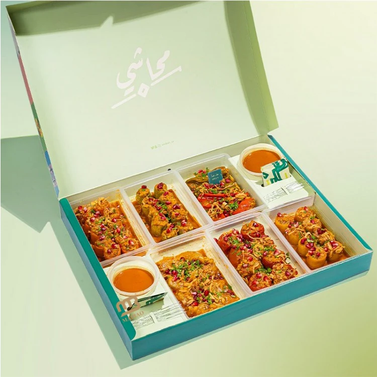 Арабские продукты, коробка для соуса, коробка для упаковки шариков Киббе на вынос, коробка для сыра и булочек со шпинатом, коробка для кейтеринга с разделителями