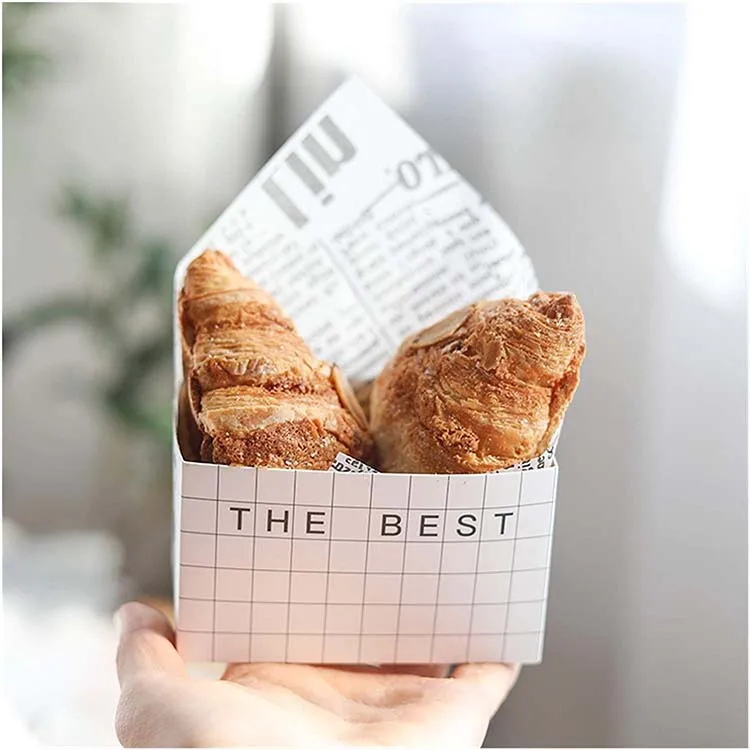 Оптовая продажа, дешевые эко-маффины, круассантери, упаковка для хлебобулочных изделий, сэндвич-пищевой бумажный контейнер с логотипом, коробка для упаковки тостов