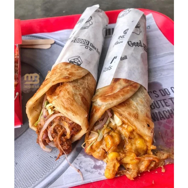 Жиронепроницаемая оберточная бумага для куриной шаурмы, оберточная бумага с индивидуальным принтом для обертывания кебаба, буррито, оберточная бумага для бургеров и картофеля фри, оберточная бумага для пищевых продуктов