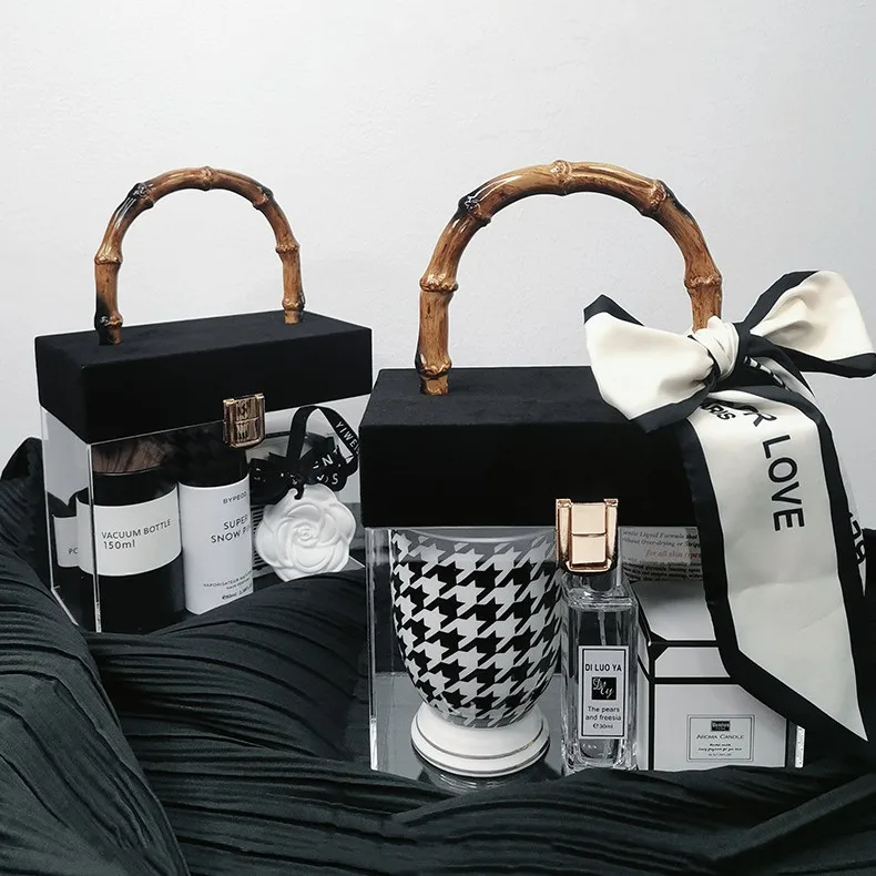 New Arrival Houndstooth Pattern Ceramic Coffee Cup Tea Cup Exquisite Light Luxury Gift Box