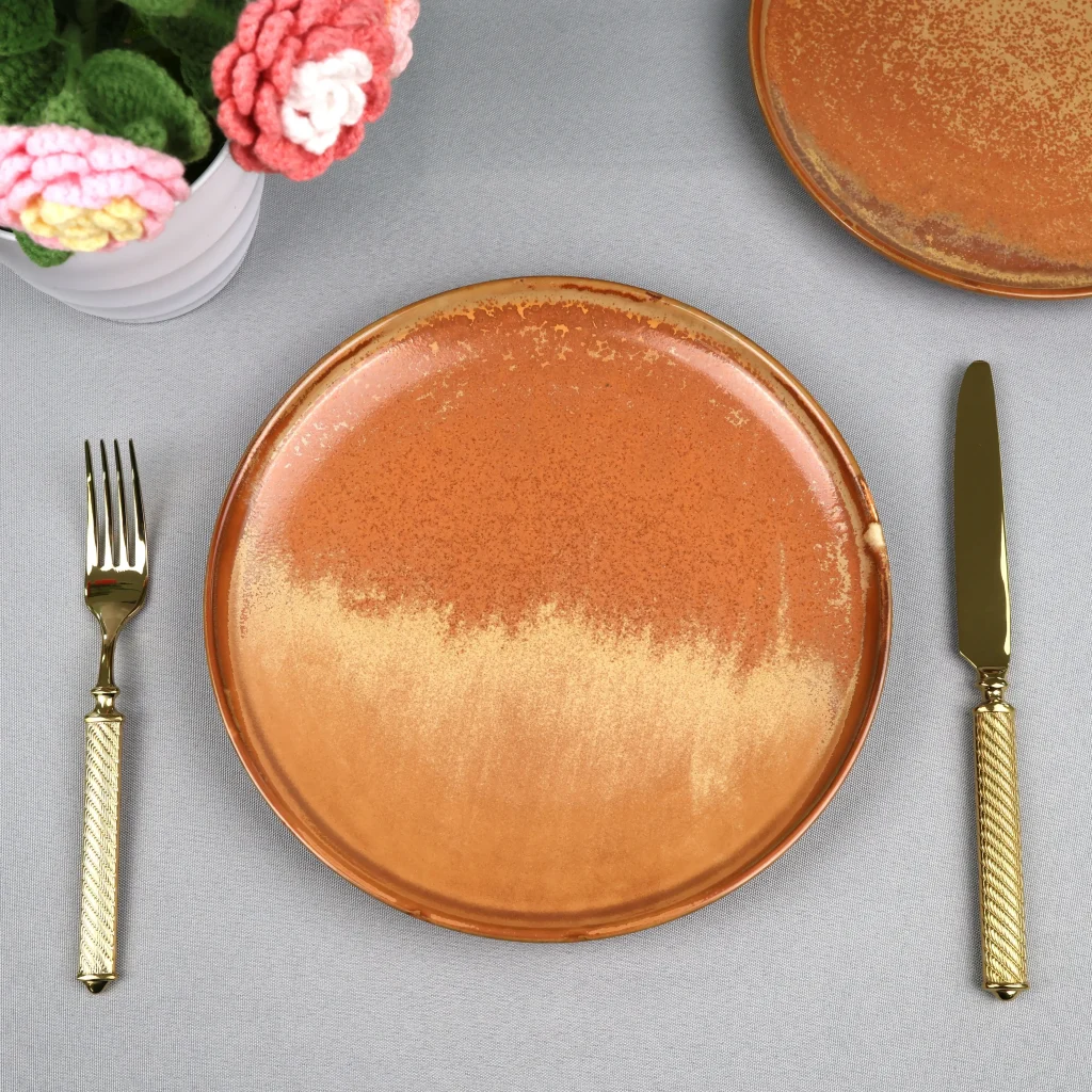 Обеденный набор Horeca с кружевной ободкой, красочный набор тарелок, цветочная декоративная свадебная посуда, индивидуальный керамический набор посуды