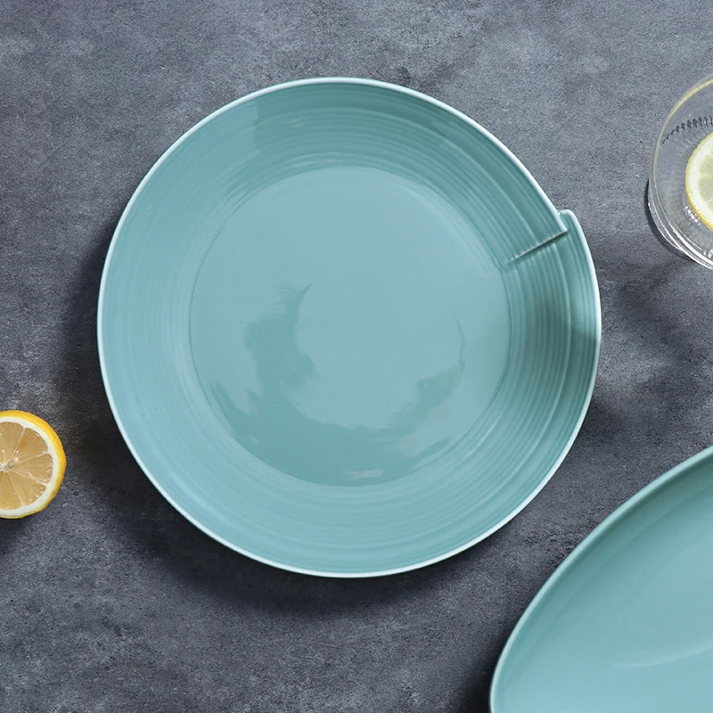 Набор керамической посуды для отеля Поставщик отеля Керамические обеденные тарелки Керамические тарелки для ресторана Керамические тарелки оптом