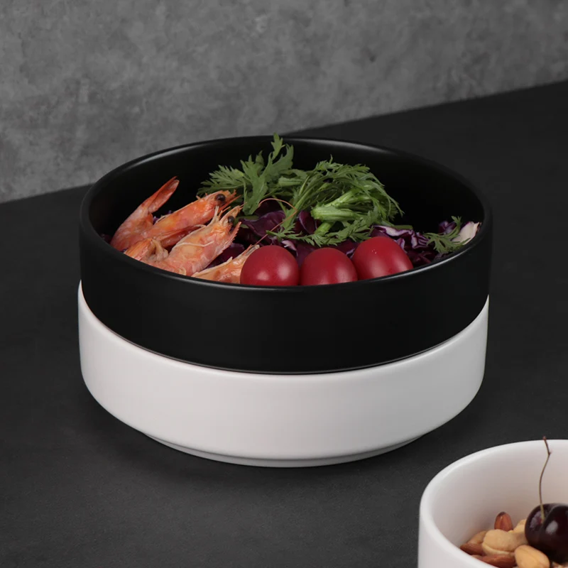 Продукты питания Производители ресторанов Керамические изделия Керамические тарелки для глубокого салата Пищевые тарелки