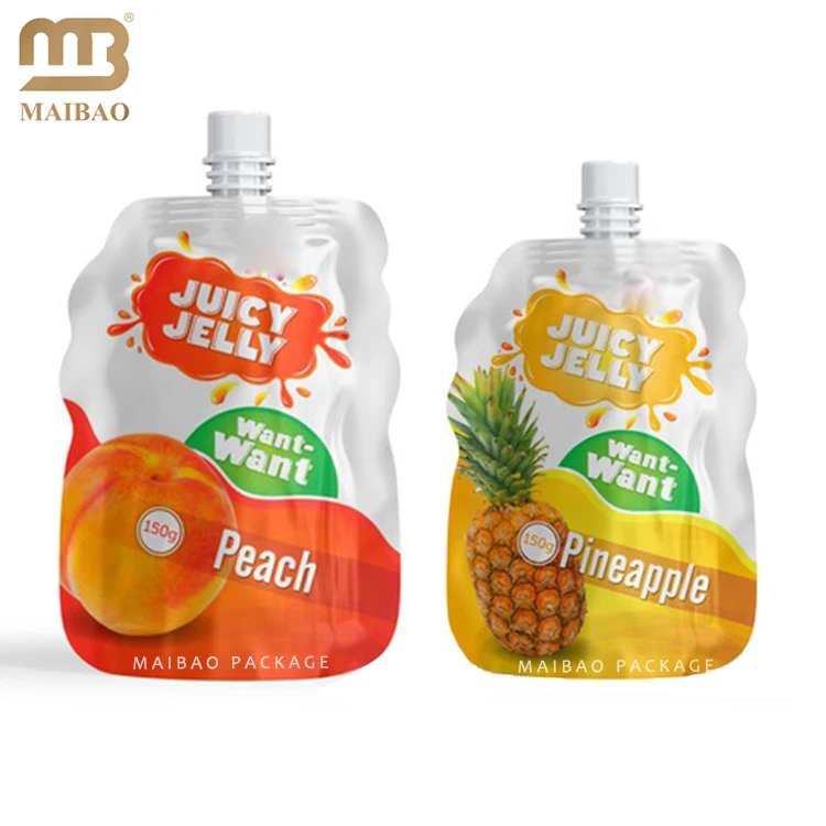 Напечатанный на заказ пластиковый упаковочный пакет специальной формы 50 мл 100 мл 500 мл для напитков, фруктовых соков, сумка с носиком