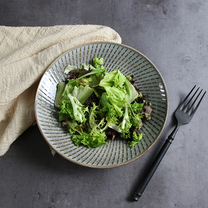 Керамические наборы столовой посуды в скандинавском простом стиле. Керамические обеденные тарелки. Наборы посуды.