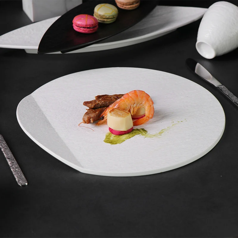 Лидер продаж, многоразмерные экологически чистые материалы, круглая тарелка для ресторана, креативные керамические тарелки для салата, фарфоровые сервировочные тарелки