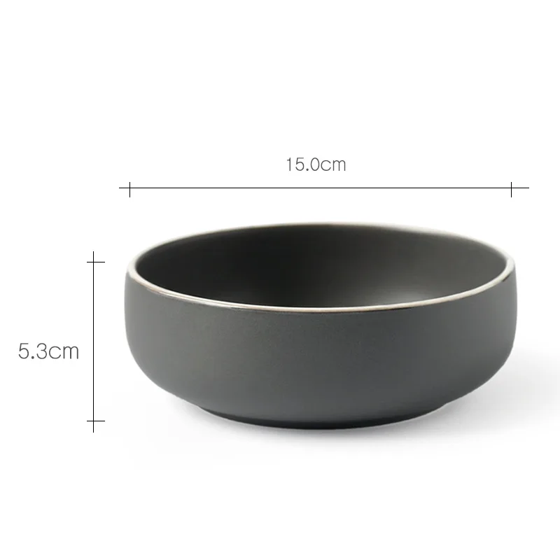 Hot Sale Luxury Modern Design Black Ceramic Stoneware Dinnerware Sets Handmade Wholesale Disposable Christmas Dinner Plate Set