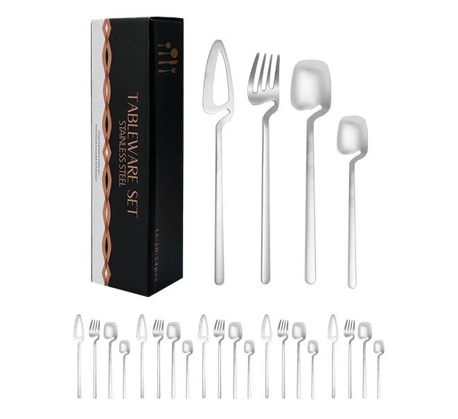 Элегантный набор столовых приборов вилка, ложка, нож, подарочная коробка для бистро, кондитерских и хлебобулочных изделий, посуда