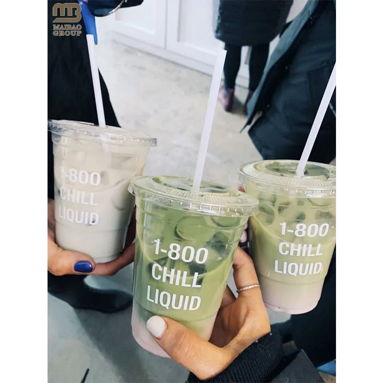 Пользовательские U-образные 8, 16, 12, 32 унции, прозрачные пластиковые стаканчики для холодных напитков, ПП, ПЭТ, чай с молоком, био одноразовые пластиковые стаканчики для кофе с крышками