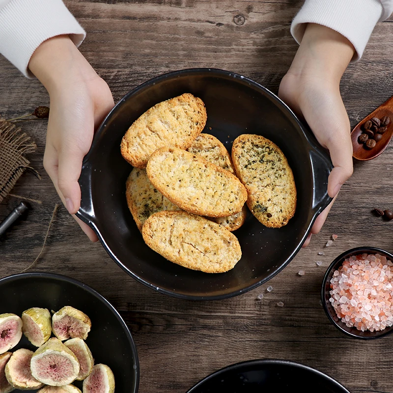Керамические миски для супа с лапшой, ресторанные тарелки, большие керамические кухонные принадлежности, матовая тарелка для салата, поставка для ресторана