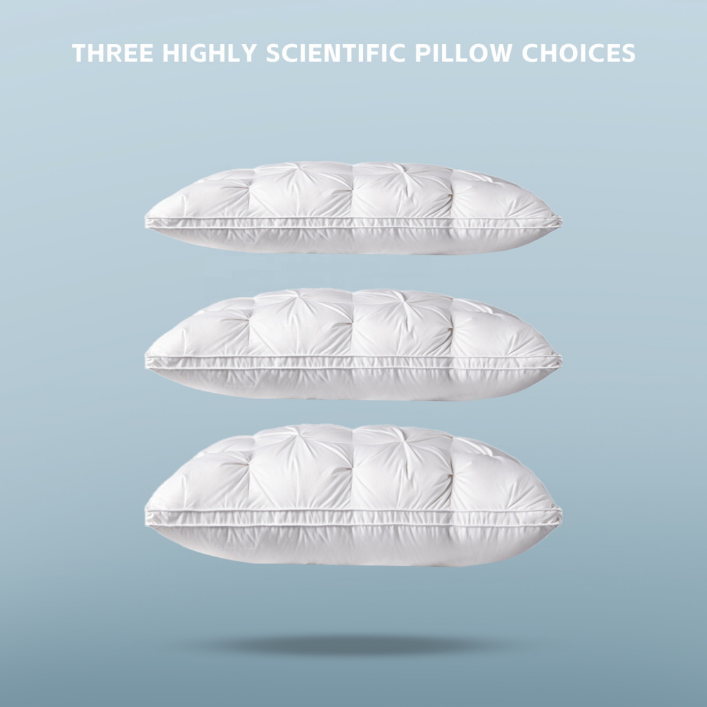 Подушки из натурального пера King/Queen Goose, моющиеся, высокоэластичные, бархатные, с перьями, витая подушка для отеля, дома