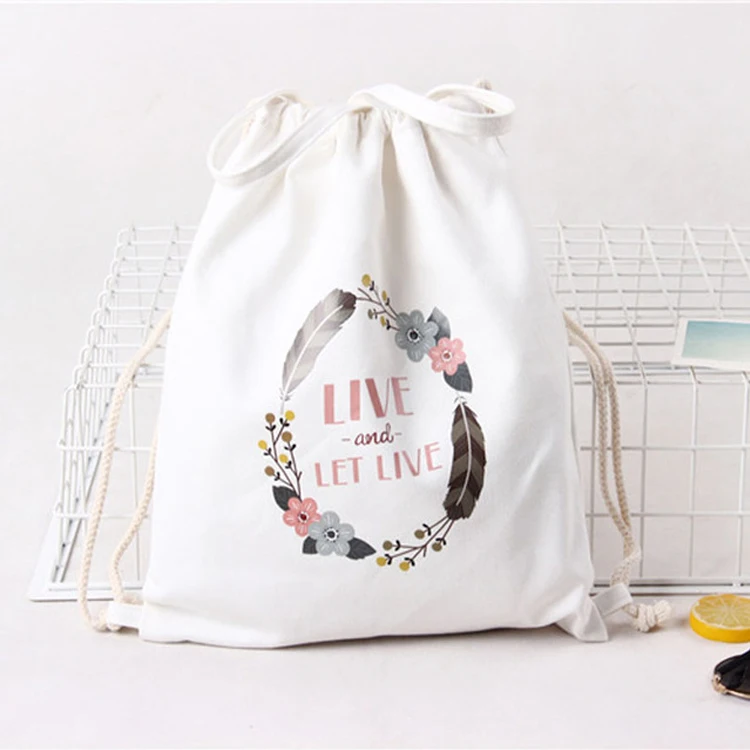 Изготовленная на заказ белая хлопковая сумка на шнурке, оптовая продажа, обувь из эко-ткани, хлопковая сумка с шнурком, упаковка для покупок, холщовая сумка для стирки