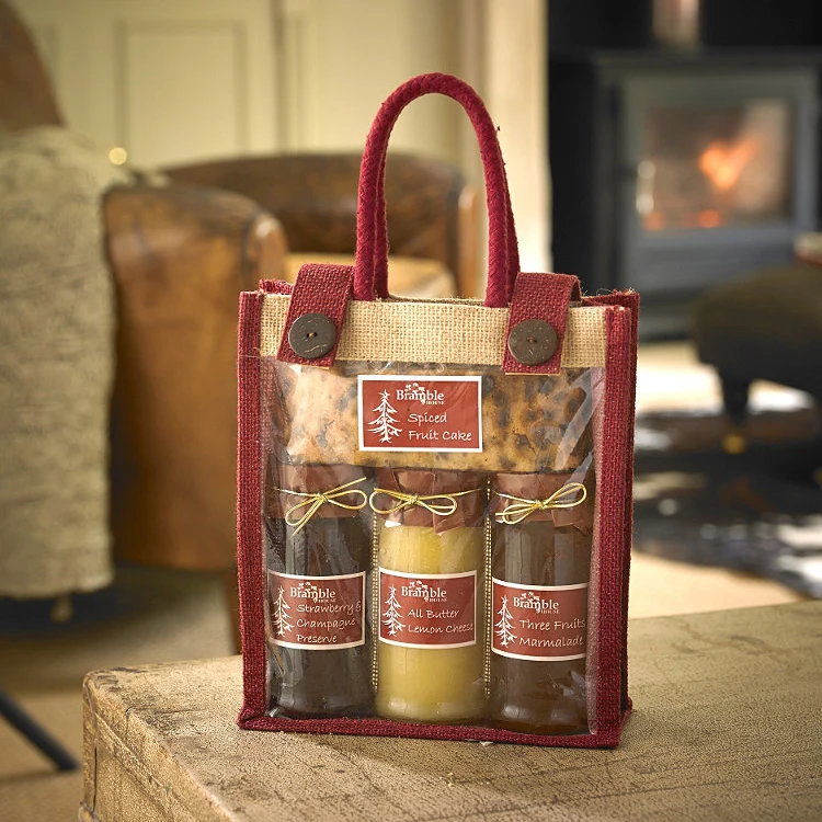 Для еды, чатни, соленья, консервы, пчелиный сырой мед, варенье, биоразлагаемый многоразовый натуральный подарочный набор с прозрачным окном на заказ, сумка из джутовой банки