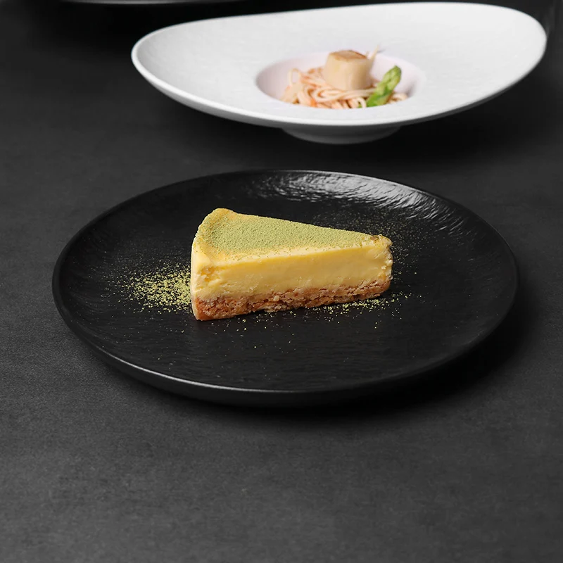 Лидер продаж, многоразмерные экологически чистые материалы, круглая тарелка для ресторана, креативные керамические тарелки для салата, фарфоровые сервировочные тарелки