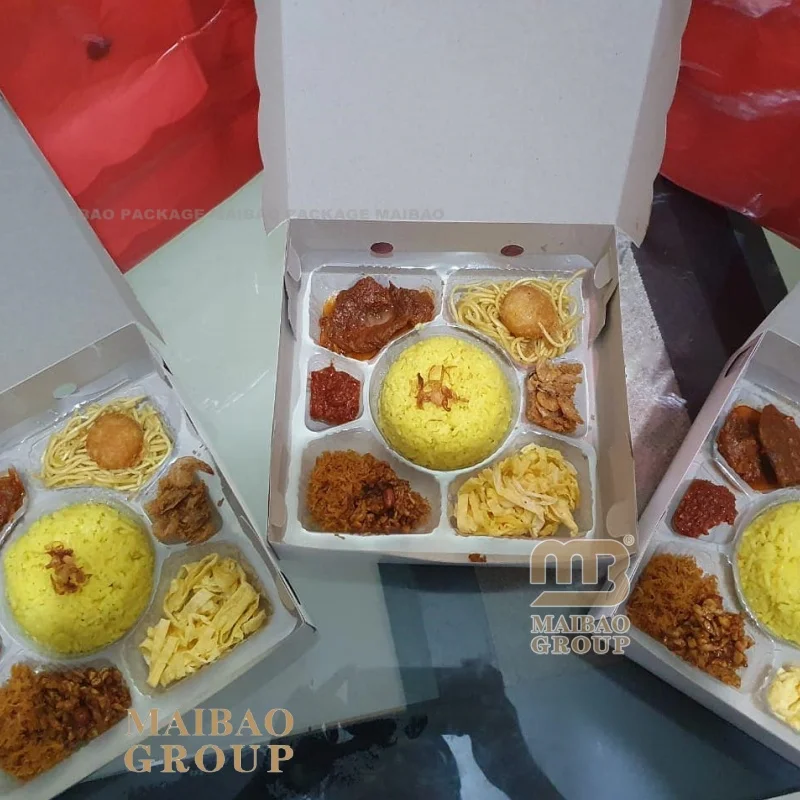 Одноразовая коробка для шаурмы Biryani, упаковка из крафт-бумаги, контейнер для жареного риса, Pesanan Nasi, закуска из жареной курицы