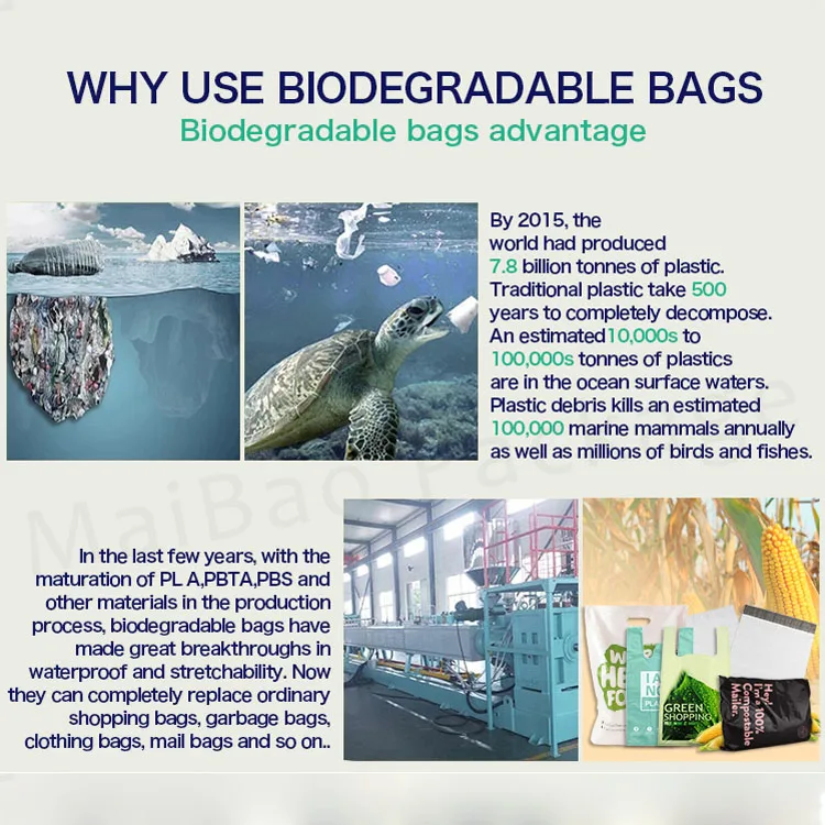 Напечатанные на заказ экологически чистые биоразлагаемые сумки-футболки из кукурузного крахмала, биоразлагаемая органическая пластиковая сумка для покупок из Pla