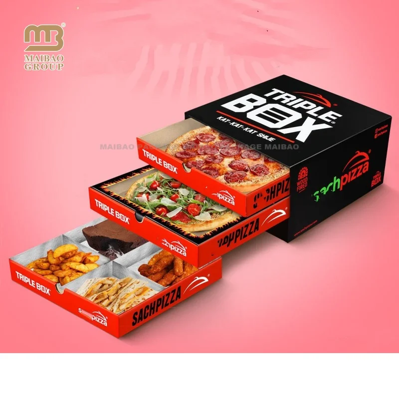 Напечатанная на заказ коробка для упаковки жареной курицы для хот-догов, еды на вынос, контейнеры для картофеля фри, пиццы, бургеров, крафт-бумага, гофрированная коробка Togo